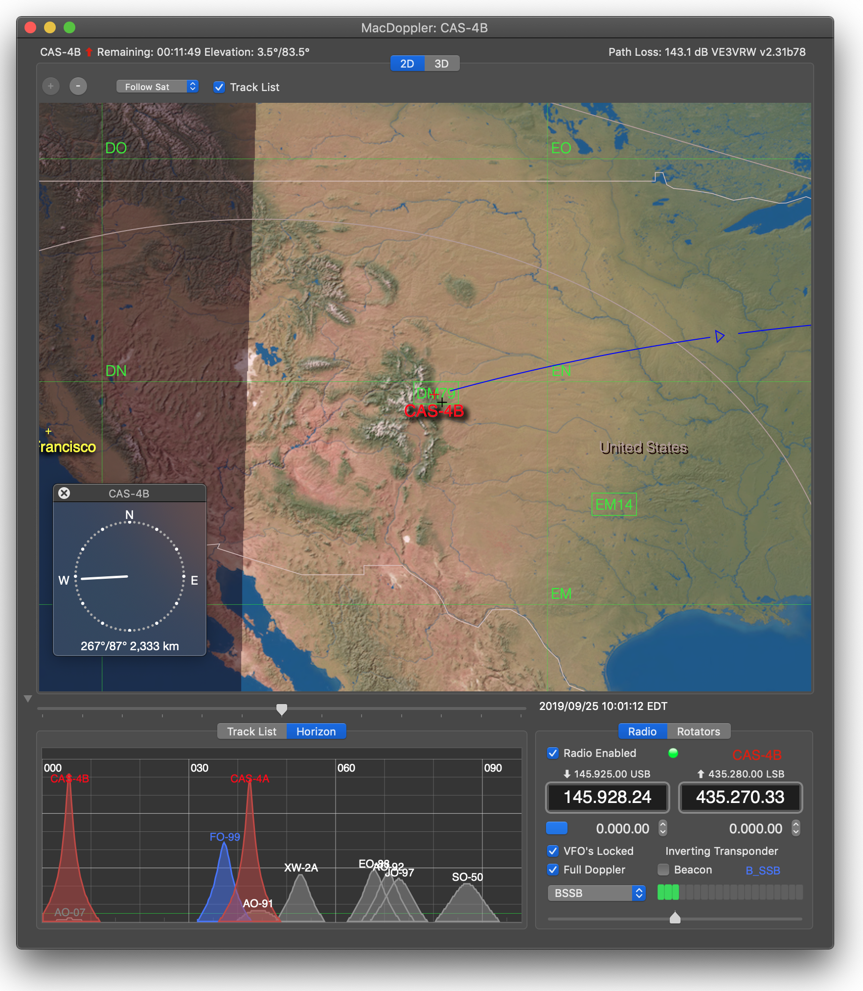 MacDoppler Ham Radio Satellite Tracking for Macintosh